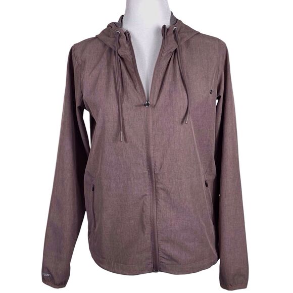 VUORI Women's Outdoor Trainer Shell Jacket Size XS Hooded Full Zip Brown # VW501 - Picture 5 of 16